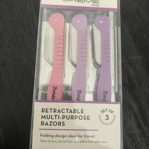 QVS Retractable Multi-Purpose Razors - Pink and Purple Set